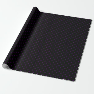 Papier Cadeau Pois violets noirs et foncés