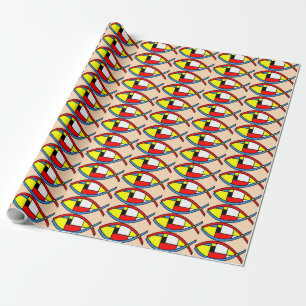 Papier Cadeau Poisson Abstrait