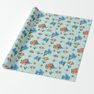 Papier Cadeau Poisson Carton mignon
