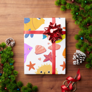Papier Cadeau Poisson coloré