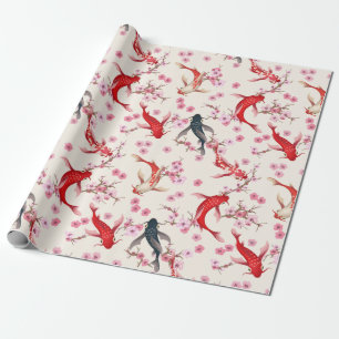 Papier Cadeau Poisson de Koi