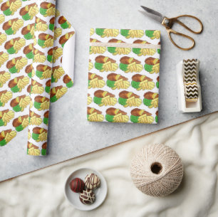 Papier Cadeau Poisson et chips Pois British Pub Restaurant Resta