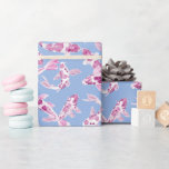 Papier Cadeau Poisson koi rose<br><div class="desc">Ces poissons Koi roses sont un grand pour célébrer le nouveau-né à un baby shower,  lancer une soirée révélateur de sexe ou anniversaire.</div>