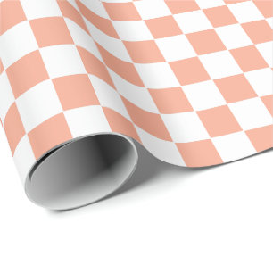 Papier Cadeau Poisson pêche et blanc à carreaux 