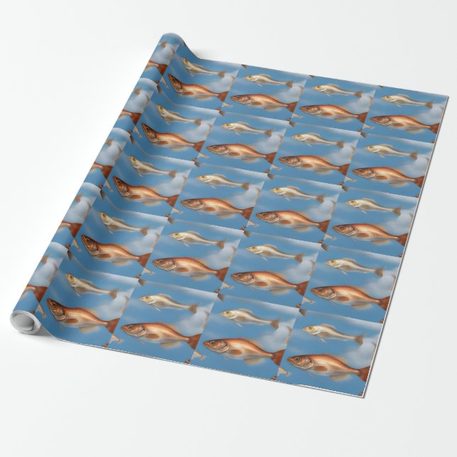 Papier Cadeau Poisson pluvieux (Déroulé)
