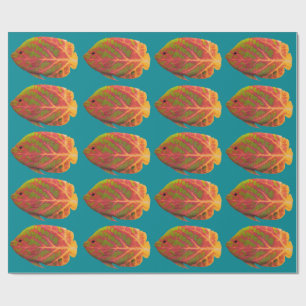 Papier Cadeau Poisson tropique feuille d'Aspen 1