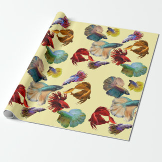 Papier Cadeau Poissons colorés de Betta