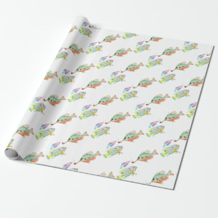 Papier Cadeau Poissons - Deux poissons Art Imprimer de peinture