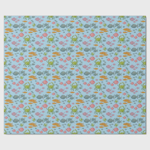 Papier Cadeau Poissons et crabes