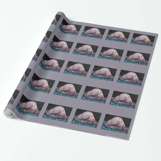 Papier Cadeau Poissons laids drôles ou Blobfish de goutte (Déroulé)