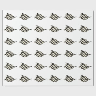 Papier Cadeau Poissons vintages de NZ de la Science - poissons