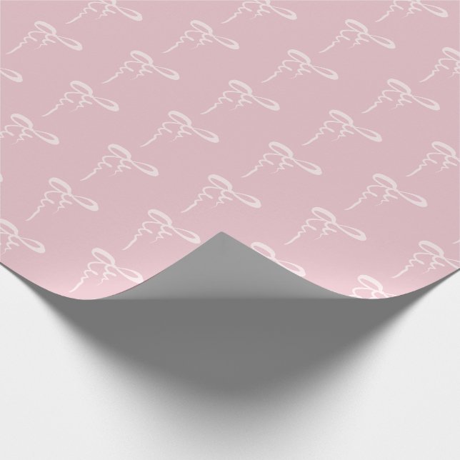 Papier Cadeau Poitrine blanche motif rose bébé douche (Coin)