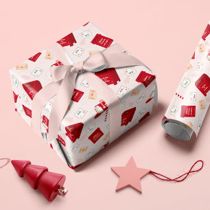 Papier Cadeau Pôle Nord mignon Mail Motif de Noël