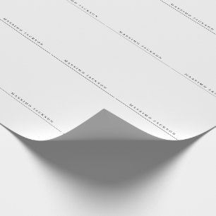 Papier Cadeau Police Serif Élégant Minimaliste Tendance