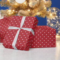 Polka rouge et blanche moderne Noël pointillé