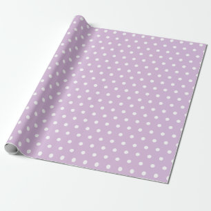 Papier Cadeau Polka Vintage pourpre pour cadeaux de vacances