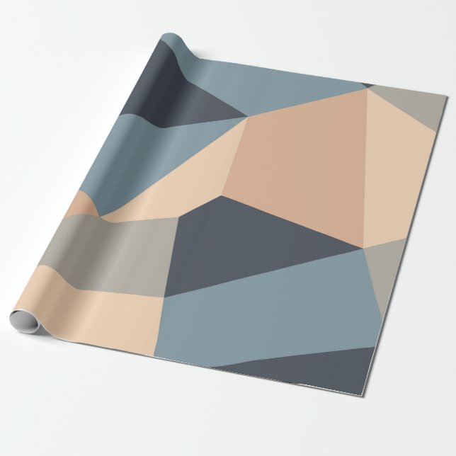 Papier Cadeau Polygonal variegated seamless pattern. multi-color (Déroulé)