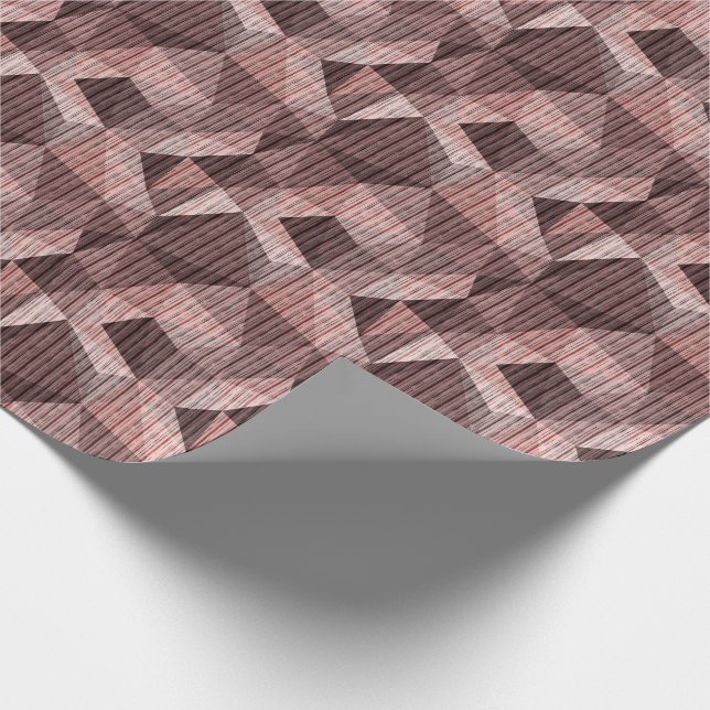 Papier Cadeau Polygone de texture beige et brune (Coin)