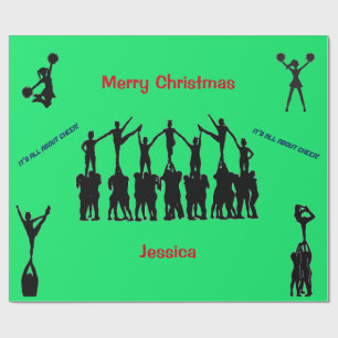 Papier Cadeau Pom-pom girl "Joyeux Noël"