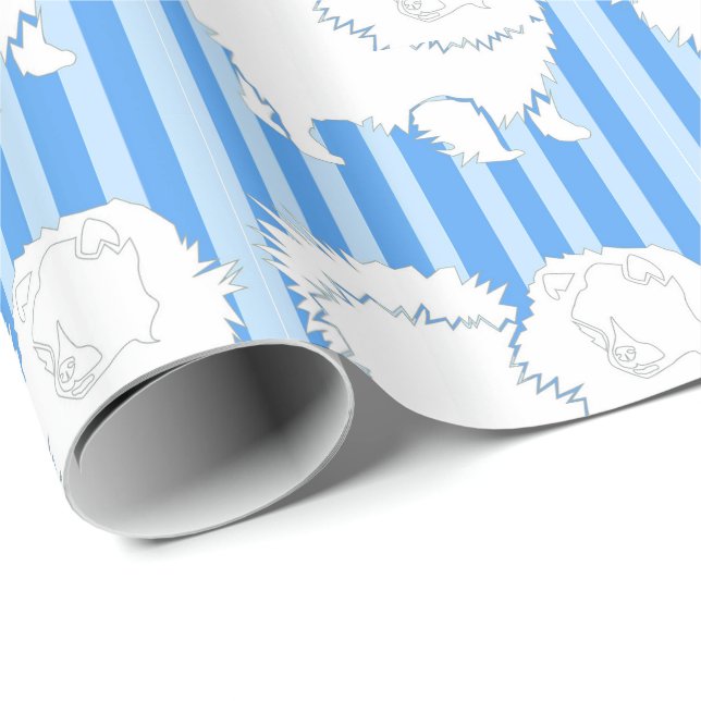 Papier cadeau Pomeranian Papier à envelopper Bande (Coin rond)