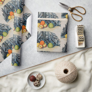 Papier Cadeau Pommes de Cézanne et Tissu Art de Vie Still Nature