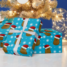 Pommes de terre joyeux Noël portant des chapeaux d