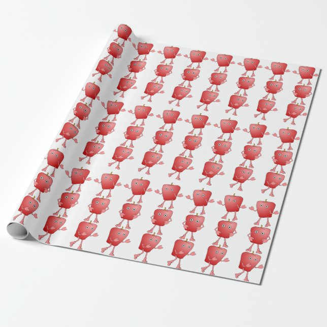 Papier Cadeau Pommes verticales (Déroulé)