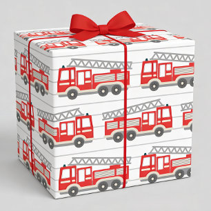 Papier Cadeau Pompier de camion de pompiers