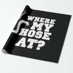 Papier Cadeau Pompier Hose Humour Adulte Pour Les Pompiers