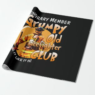Papier Cadeau Pompier Membre honoraire Grumpy Firefighter