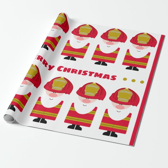 Papier Cadeau Pompiers Santa (Déroulé)
