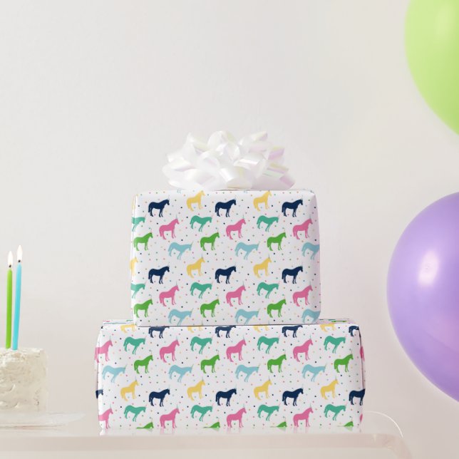 Papier Cadeau Ponies d'anniversaire Enveloppe cadeau (Cadeaux de fête)