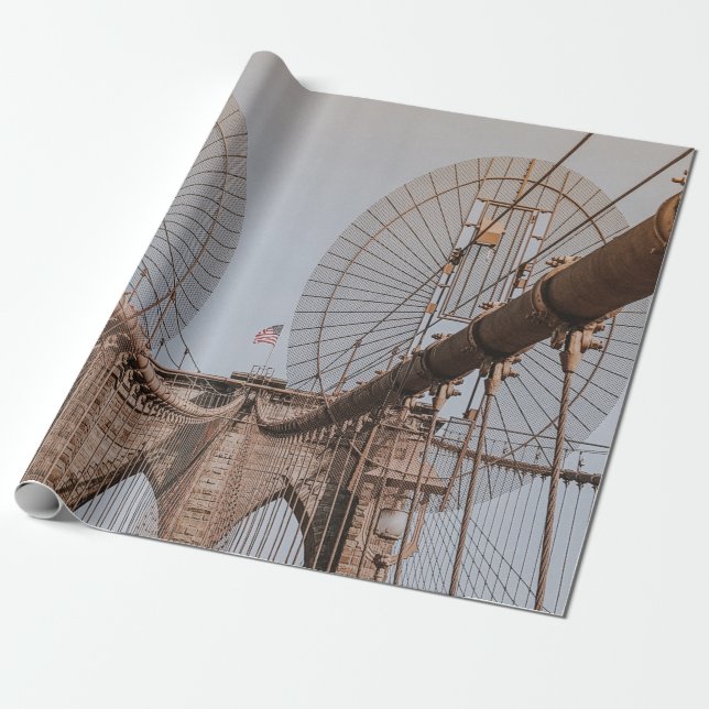 PAPIER CADEAU PONT BROOKLYN NEW YORK (Déroulé)
