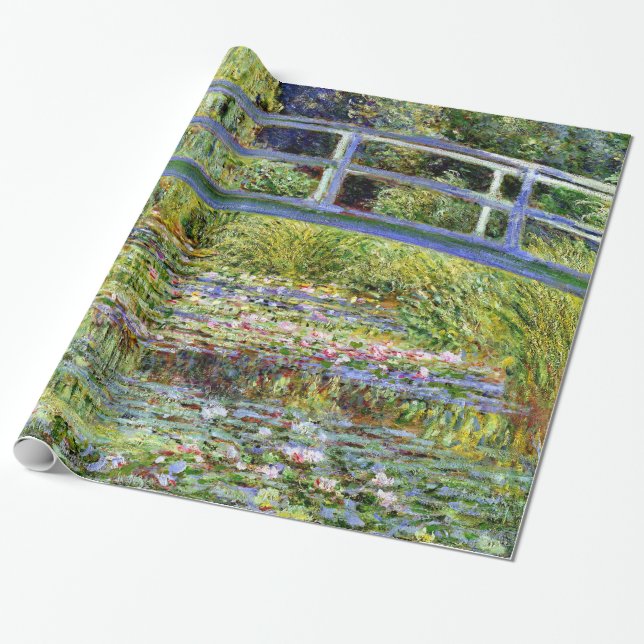 Papier Cadeau Pont japonais de Monet fin & Etang Lily (Déroulé)