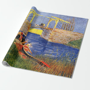 Papier Cadeau Pont Langlois à Arles par Vincent van Gogh