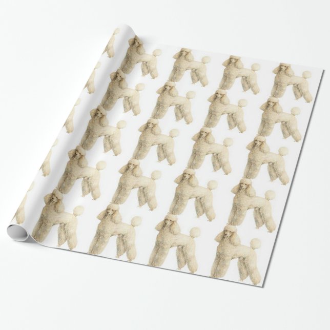 Papier Cadeau Poodle — Clip de chiot (Déroulé)