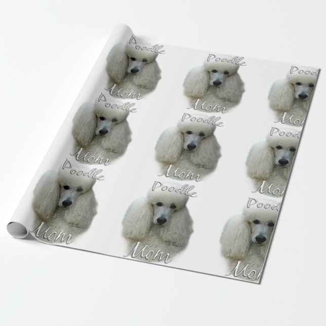 Papier Cadeau Poodle (wht) Maman 2 (Déroulé)