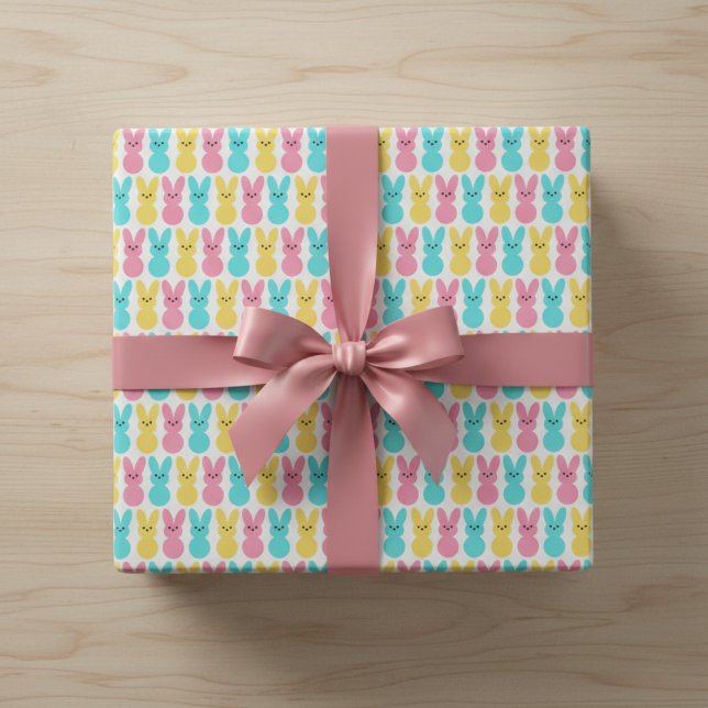 Papier Cadeau Pop Couleur Bunnies de Pâques (Easter Bunnies Color Pop Wrapping Paper)