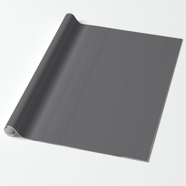 Papier Cadeau Pop de couleur gris foncé cendré cool  (Déroulé)