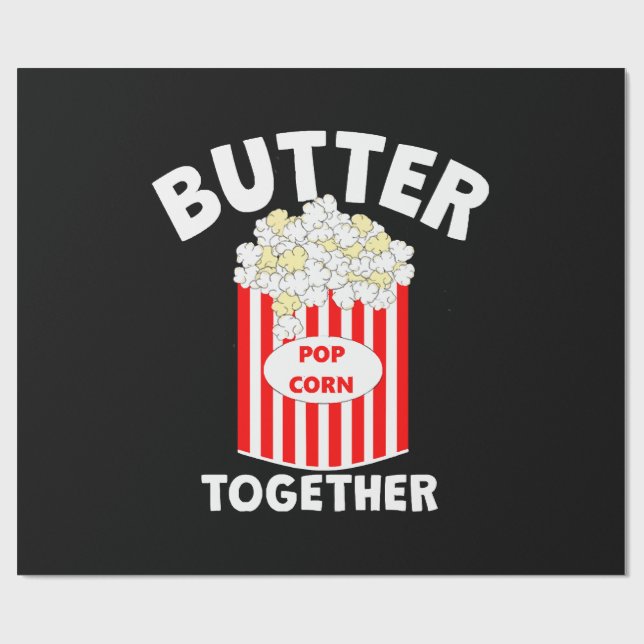 Papier Cadeau Popcorn de film BUTTER Together (Plat)