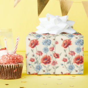 Papier Cadeau Poppy et Dahlia