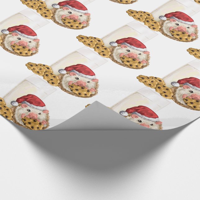 Papier Cadeau Porc de biscuit de Noël (Coin)
