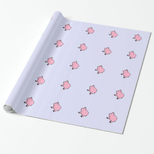 Papier Cadeau Porc rose, papier d'emballage, 30" x 6'