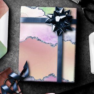 Papier Cadeau Porte de pêche   Pretty Soft Pastel Aquarelle Ombr