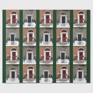 Papier Cadeau Portes géorgiennes d'hiver