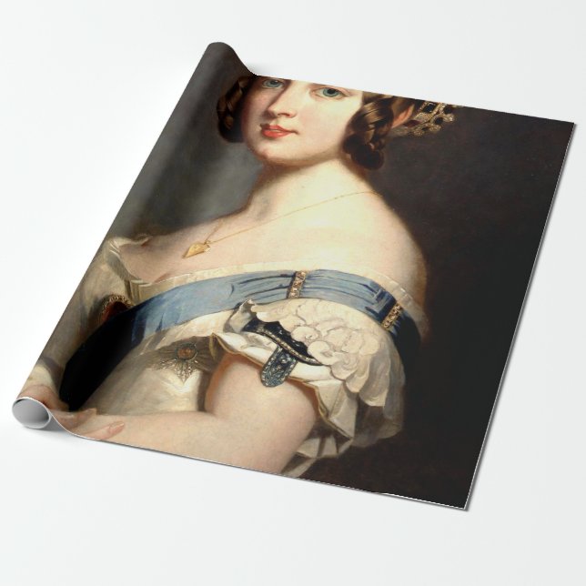 Papier Cadeau Portrait De La Reine Victoria (Déroulé)