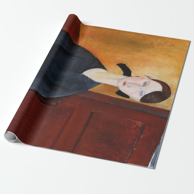 Papier Cadeau Portrait de Paulette Jourdain, Modigliani (Déroulé)