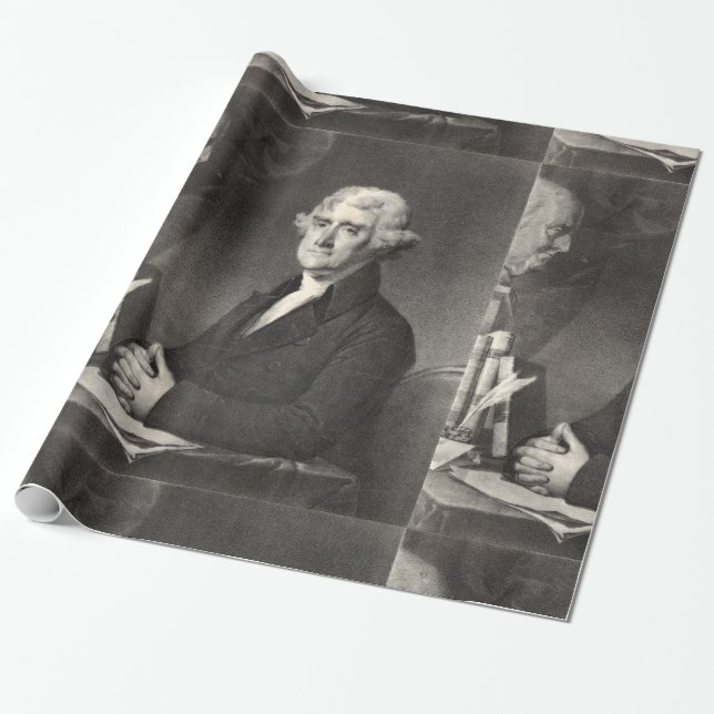 Papier Cadeau Portrait de Thomas Jefferson (Déroulé)