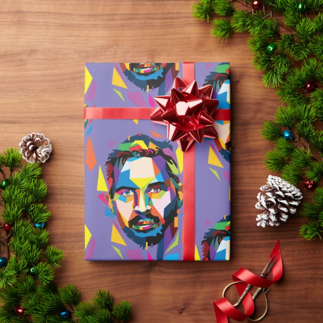 Papier Cadeau Portrait de Tom Hardy Wpap (Cadeau de vacances)