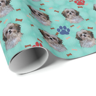 Papier Cadeau Portrait Shih Tzu